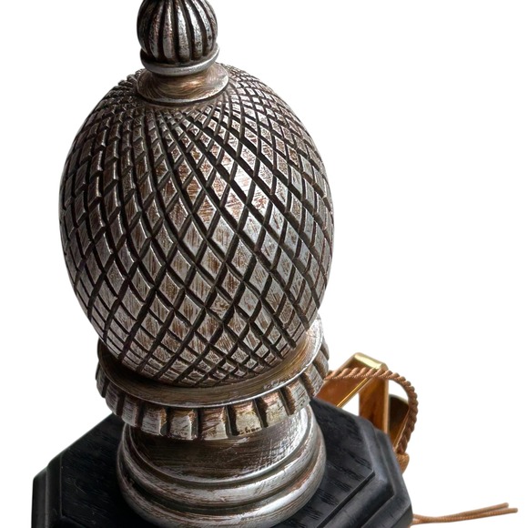 Stocking Holders Artichoke Pineapple Finial Elegant Silver/Gold/Bronze Set of 2 - Picture 11 of 16